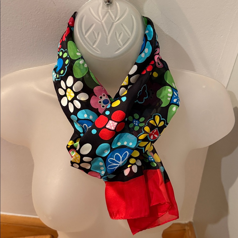 Echo Multicolor Floral Silk Oblong Scarf